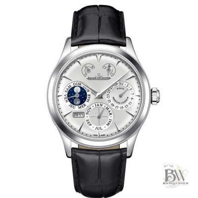 JAEGER LECOULTRE Q1618420 Master Eight Days Perpetual Calendar Stainless Steel Men’s Watch
