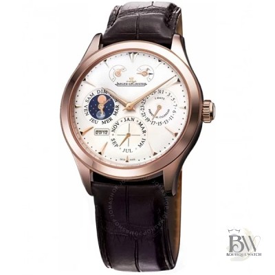 JAEGER LECOULTRE Q1612420 Master Eight Days Beige Dial Perpetual Calendar 18kt Rose Gold Men’s Watch
